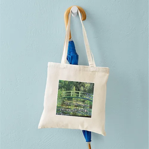 Vista 4 de CafePress Bridge Monet Tote Bag Reutilizable Natural Beige Bolsa de compras de lona