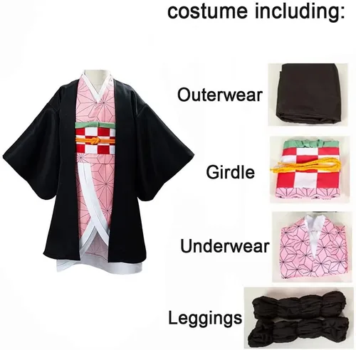 Vista 5 de Disfraz de cosplay para niños, estilo kimono, disfraz