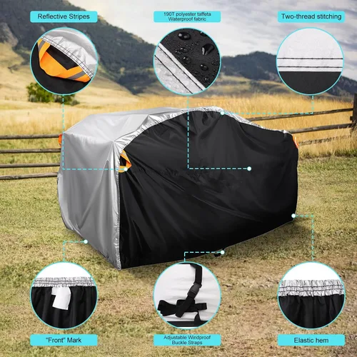 Vista 2 de Cubierta ATV para CFmoto CFORCE 1000 Overland 2021-2025, resistente al agua, resistente al agua, resistente al desgarro, cubierta de 4 ruedas
