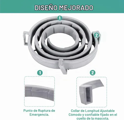 Vista 5 de Collar antipulgas para perros, tratamiento y prevención de pulgas