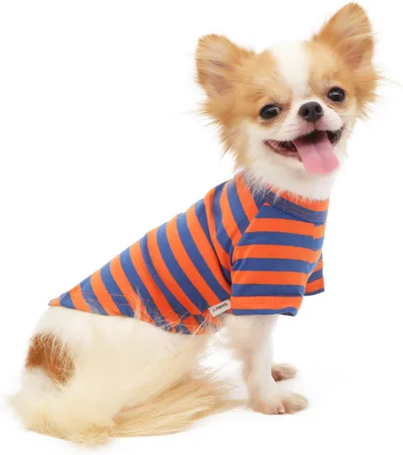 Vista 10 de LOPHIPETS Camiseta de perro 100% algodón para perros pequeños Taza de té Chihuahua Yorkie Ropa para cachorros - Azul/XXS