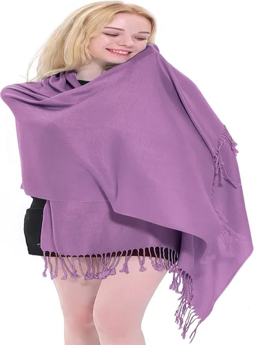 Vista 7 de CJ Apparel Bufanda de chal nepalí de color sólido, estola, envoltura para la cabeza, pashmina NUEVO