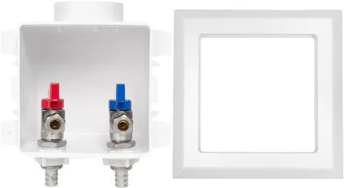 Vista 2 de EFIELD Pex Caja de salida de grifo premontada, entrada Pex de púas de 1/2 pulgada con válvula de bola de 1/4 vuelta instalada para suministro