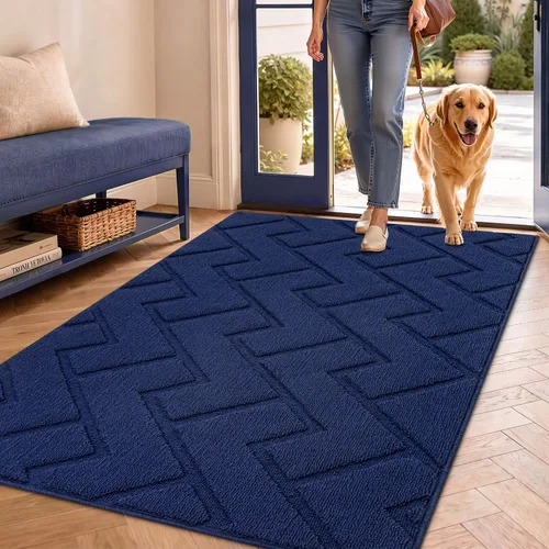 Vista 32 de hicorfe Tapete para puerta delantera para entrada exterior, 20 x 31.5 pulgadas, absorbente, resistente a la suciedad, tapetes de bienvenida
