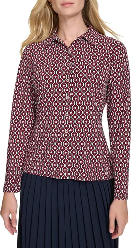 Vista 2 de Tommy Hilfiger Top de manga larga con cuello y botones delanteros para mujer
