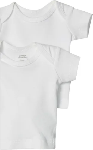 Vista 3 de Tienda Essentials Camiseta unisex con hombros descubiertos para bebés, paquete de 6