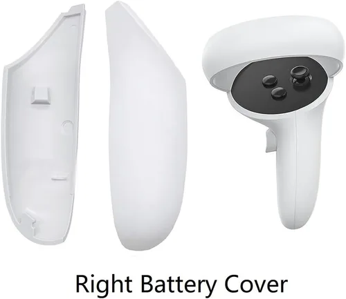 Vista 4 de Cubierta de batería para controlador Oculus Quest 2, accesorios de repuesto VicRole Cubierta de carga para Meta Quest 2 controlador izquierdo
