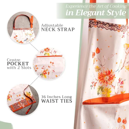 Vista 929 de Maison d' Hermine Delantales para mujer con bolsillo, 100% algodón (27.50 x 31.50 pulgadas)