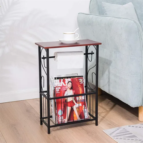 Vista 7 de Mesa auxiliar, mesa auxiliar para sofá y cama, mesa auxiliar multifuncional para interiores, mesa auxiliar de noche, mesita de noche para espacios