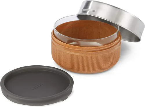 Vista 2 de BLACK + BLUM Recipiente de vidrio para almuerzo, a prueba de fugas, apto Almendra