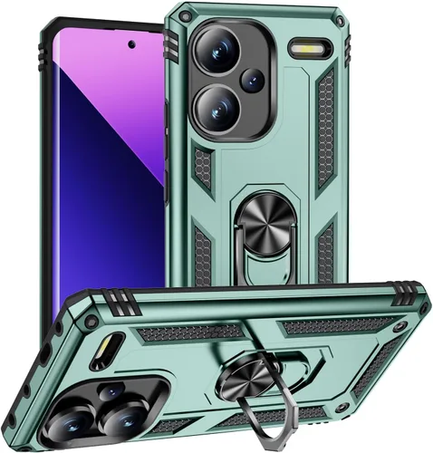 Vista 79 de Funda para Xiaomi POCO X3 NFC /X3 Pro con protector de pantalla, armadura de protección militar híbrida resistente a prueba de golpes, funda Negro