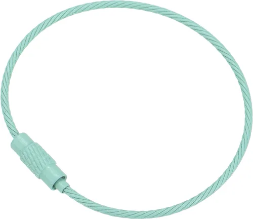 Vista 22 de PATIKIL Llavero de alambre Cables de acero titanio Llavero Loop para senderismo al aire libre