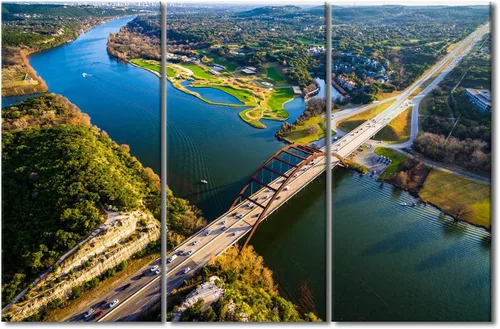 Vista 34 de Imagen del río Mississippi al anochecer, pintura de paisaje urbano de Nueva Orleans, Louisiana, impresiones artísticas, decoración de pared