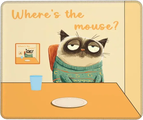 Vista 34 de 7.9”x9.5” Funny Non Slip Mouse Pad Cute Mousepad Office Desk Accessories for Computer Laptop Gamer Animal Dinner