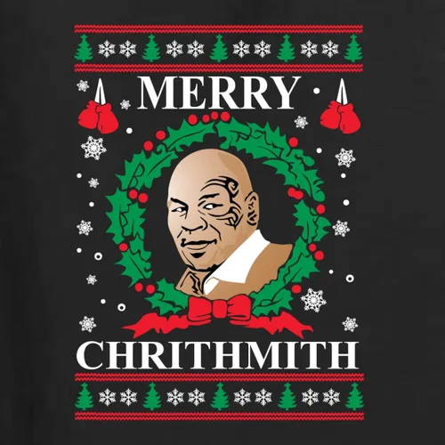 Vista 2 de Wild Bobby Merry Chrithmith Mike Tyson Ugly Christmas Sweater - Sudadera unisex con cuello redondo