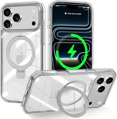 Vista 34 de CHAOFEnG Funda magnética compatible con iPhone 11 con soporte, prueba de caídas de grado militar, compatible con imán, anillo translúcido, parte