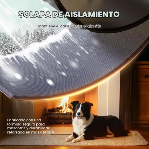 Vista 5 de Puerta grande para perros con 3 solapas para pared, mascotas de hasta 100 libras