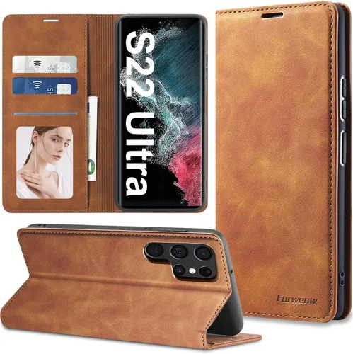 Vista 16 de Funda de piel con tapa para Samsung Galaxy Z Flip 3, con protección de bisagra, delgada y magnética tipo cartera [1 tarjetero], funda protectora a