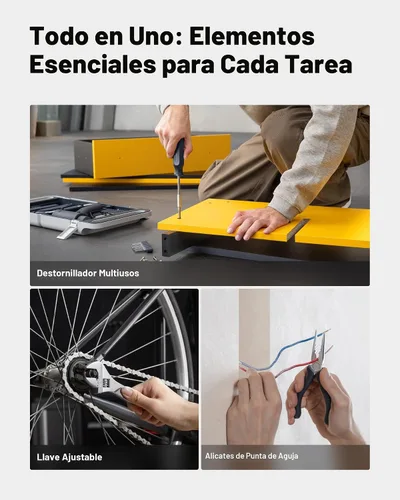 Vista 4 de HOTO Kit de herramientas para el hogar 25PCS con taladro eléctrico sin