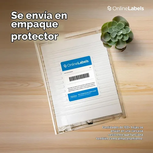 Vista 9 de OnlineLabels Papel Adhesivo Impermeable de Hoja Completa de 8.5" x 11" – Adhesivo Permanente, Vinilo Blanco Mate, Compatible con Cricut & Silhouette