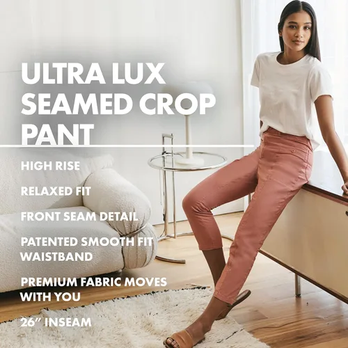 Vista 6 de Lee Pantalón capri Ultra Lux de tiro alto con costuras para mujer