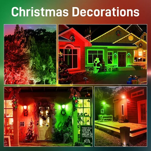 Vista 5 de Bombilla LED automática que cambia de color – Ciclos automáticamente entre rojo/verde/blanco cada 5 segundos – A19, E26, 2 W, bombilla LED de porche