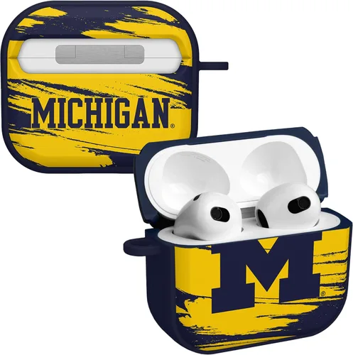 Vista 13 de Michigan Wolverines HDX - Funda compatible con Apple AirPods Gen 1 y 2 (clásico)