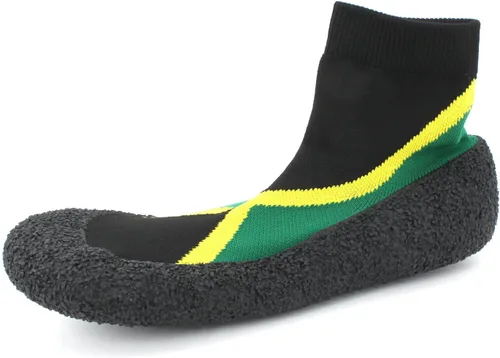 Vista 5 de Zapatos tipo calcetín descalzos para mujer y hombre, para deportes acuáticos, yoga, saltar, playa, caminar, fitness, calzado jamaicano, rasta, afro