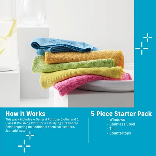 Vista 2 de Paños 4Pk para limpieza y vidrios E-Cloth Varios