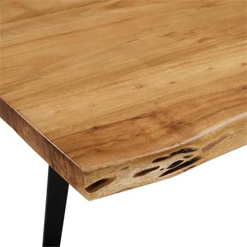 Vista 8 de Modway EEI-6067-BLK-NAT Viggo - Mesa de comedor de madera de acacia, madera de acacia, 60 pulgadas, color negro natural