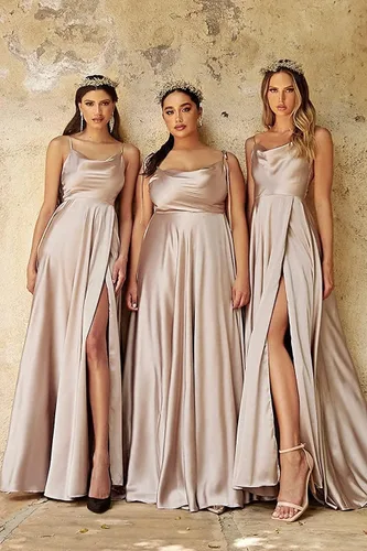 Vista 4 de Vestidos de fiesta con tirantes finos para mujer, vestidos de fiesta con hombros descubiertos
