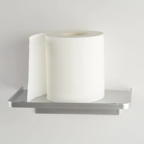 Vista 5 de JDYOOMI Estantes Flotantes de Pared de Acrílico - Pequeño Soporte Adhesivo para Teléfono Montado en la Pared, Organizador de Toallitas, Estante