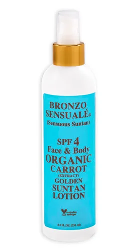 Vista 9 de Loción de zanahoria orgánica para después del sol - Tan Extender de Bronzo Sensuale, 8.5 onzas líquidas