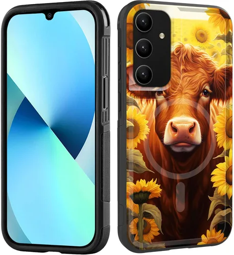 Vista 9 de Funda magnética para Galaxy A16 5G, [compatible con MagSafe] [protección contra caídas de grado militar] Funda resistente a prueba de golpes