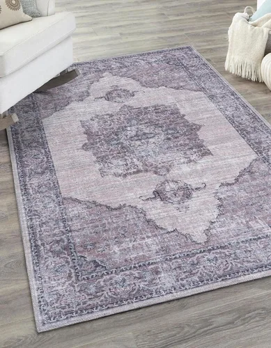 Vista 8 de Unique Loom Mangata Collection - Alfombra de área Mariah (Runner 2' 0" x 7' 10", marfil y gris/negro)
