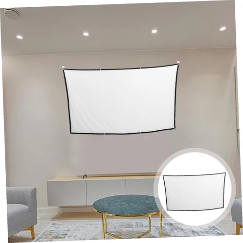 Vista 3 de Sewroro Pantalla de proyección de poliéster para interior al aire libre cine en casa oficina aula camping