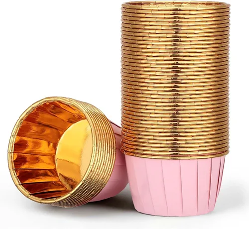 Vista 22 de EUSOAR Vasos para hornear, 50 forros para cupcakes de 3.5 onzas, forros para magdalenas de Navidad, envoltorios de cupcakes, papel para magdalenas