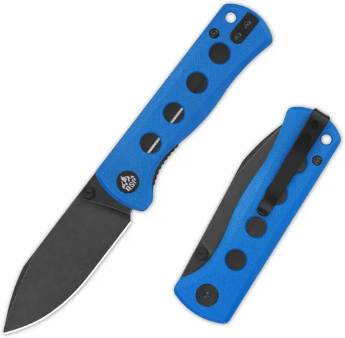 Vista 19 de QSP Canary Folder - Cuchillo plegable de bolsillo, hoja de 7.21 cm Sandvik 14C28N con acabado negro lavado a la piedra, mango G10 negro, bloqueo