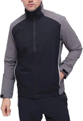 Vista 4 de fit space Chaqueta de lluvia de golf para hombre, impermeable, ligera, cortavientos