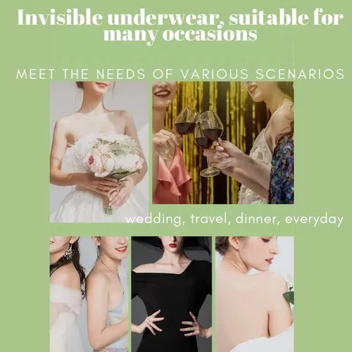 Vista 7 de Breathable Nipple Covers For Women Reusable Invisible Adhesive Silicone Nipple Pasties with Travel Box
