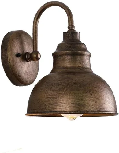Vista 8 de Aplique de pared Exterior Vintage de Cuello de cisne E26/E27, apliques de Hierro inoxidable, luminarias impermeables Amen, para puerta o terraza
