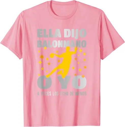 Vista 18 de Camiseta Ella Dijo El Balonmano O Yo. La Extraño, Negro