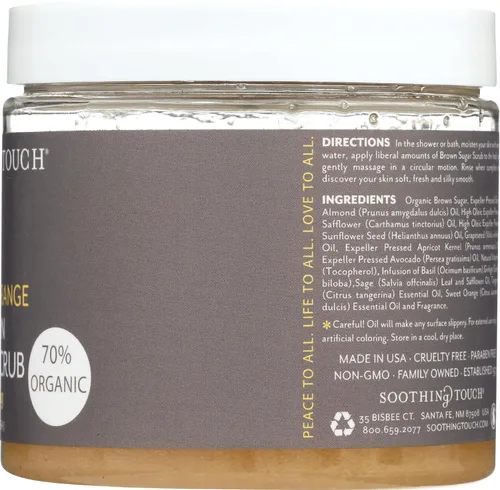 Vista 6 de Soothing Touch Exfoliante de azúcar moreno, naranja vainilla, 16 onzas