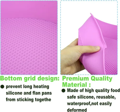 Vista 3 de 3 protectores de sartén desmontable, protector de baño de agua, bandeja de silicona para tartas de queso de 9 pulgadas para evitar que el agua entre