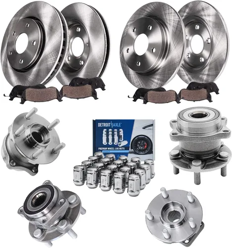 Vista 80 de Detroit Axle - 4 rotores de freno para Ford 1994-2004 Mustang, rotores de freno de disco delanteros y traseros 1995 1996 1997 1998 1999 2000 2001