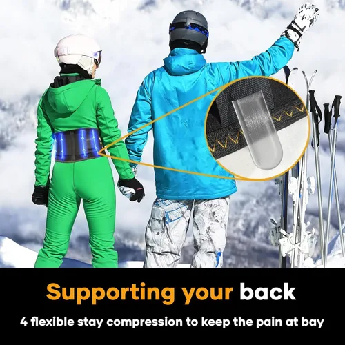 Vista 4 de PLUS - Soporte lumbar para levantar en el trabajo con almohadilla lumbar dimensional ergonómica, cinturón de soporte de espalda para aliviar