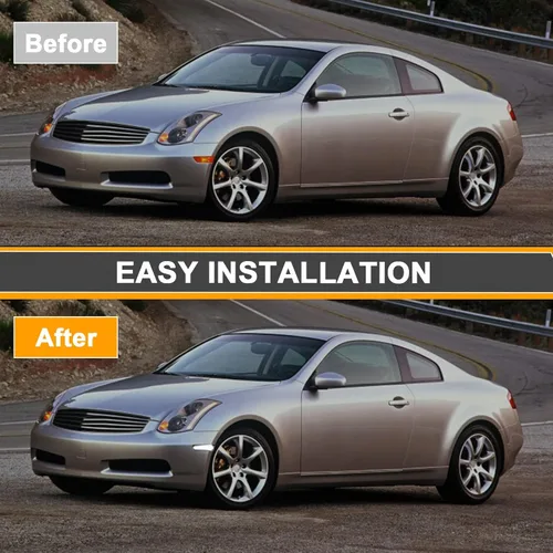 Vista 4 de Luces de posición laterales LED compatibles con G35 2D Coupé 2003-2007 / para Skyline V35 Coupe 2002-2007, lámparas de marcadores laterales de Luces
