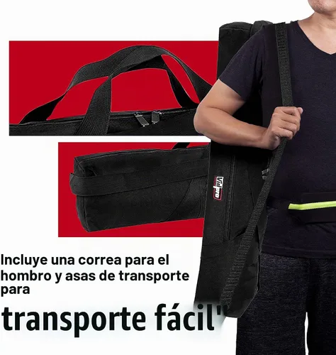 Vista 4 de VidPro TC-22 Estuche de transporte con cremallera de 22 pulgadas de largo con correa para el hombro y asa de transporte para visores, trípodes