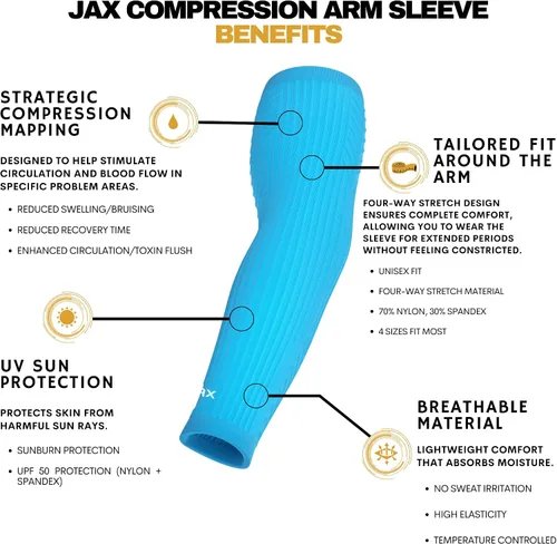 Vista 27 de Jax Baseball Arm Sleeves - Youth and Adult