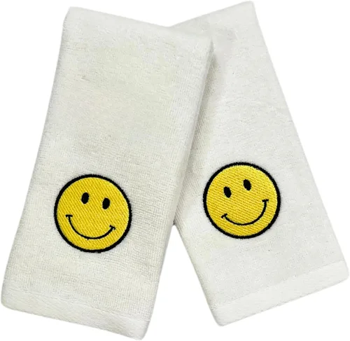 Vista 23 de Serafina Home Toallas de baño suaves y absorbentes para huéspedes: ancla azul náutica con diseño costero de cuerda gris plateada, 2 piezas de 12 "x